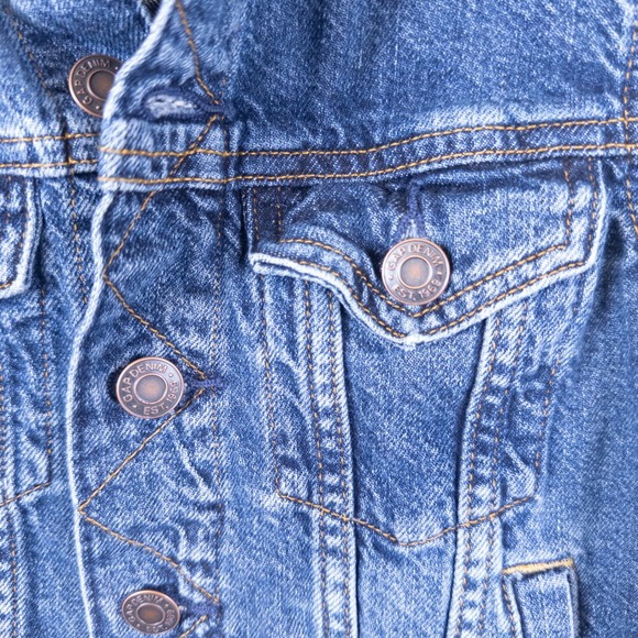 Gap Denim Jacket Kids XS 4-5 Blue Classic Trucker Button Front Outerwear - Picture 3 of 8